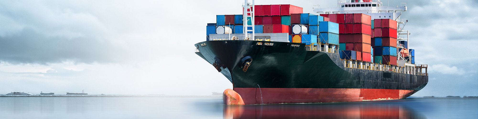 Shipping Vessel At Sea